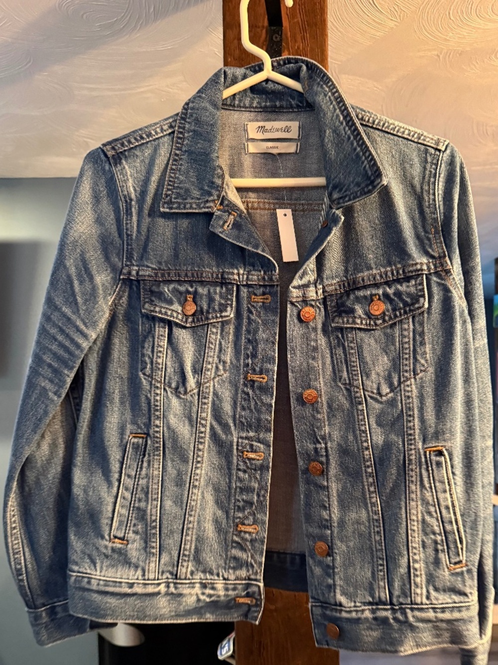 Madewell Classic Jean Jacket Mid Wash Size M NWT